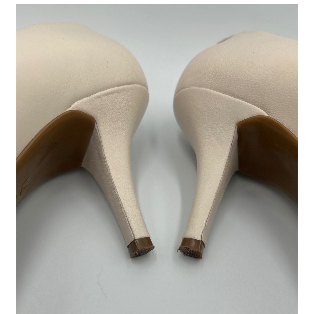 Michael Kors Dorothy Flex Pump Cream Leather Pointed Toe Stiletto Heel Size 7 - Picture 9 of 9